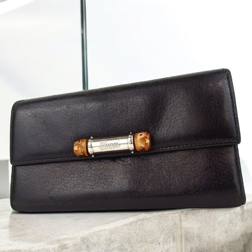 GUCCI Bamboo Leather Continental Wallet ๐โค๏ธ - Picture 11 of 15